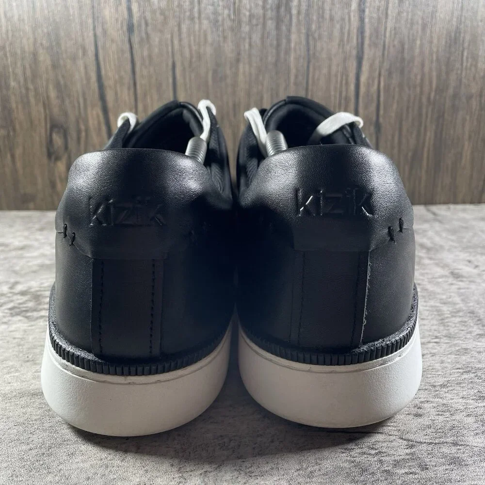 Kizik Sonoma Mens Size 13 Black Leather Handsfree Athletic Shoes Sneakers - Picture 6 of 10